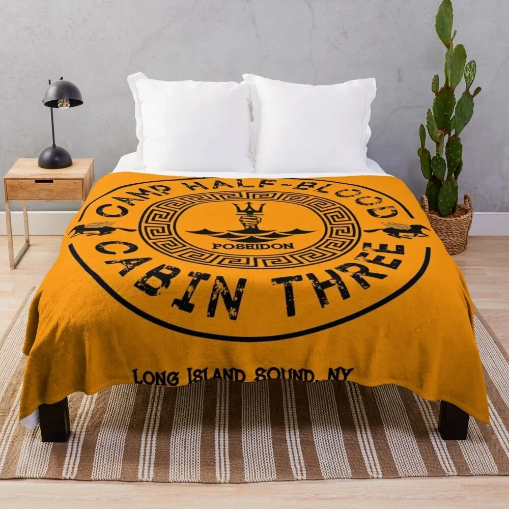 

Percy Jackson - Camp Half-Blood - Cabin Three - Poseidon Throw Blanket Dorm Room Essentials Thin Polar Blankets