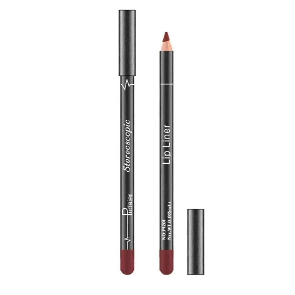 Lápis Matte Lip Liner, lápis delineador de batom, maquiagem natural dos lábios, lápis lisos, impermeável, duradouro