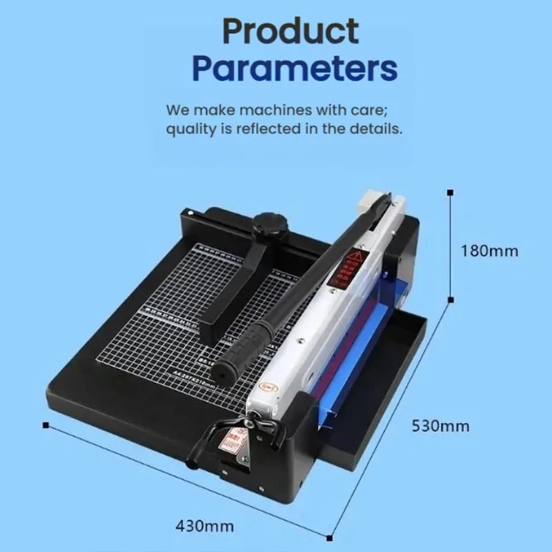 Heavy-Duty Infrared Paper Cutter Photo and Graphic Cutting Thick Paper Cutter Can Cut 400 Sheets Manual Paper Trimming Knife view 3