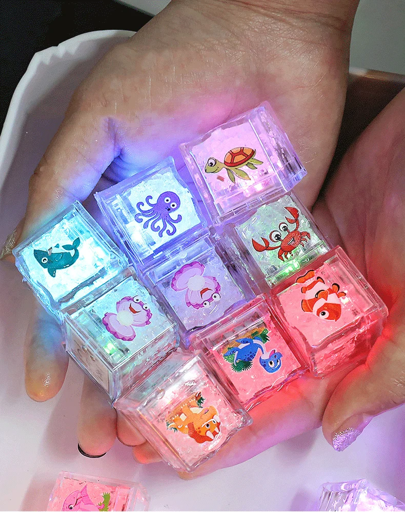 1/3pcs Baby Bath Toys Bathtub LED Light Up Toys Colorful Changing Waterproof Underwater Lights Bath Toys for Boys Girls Gift