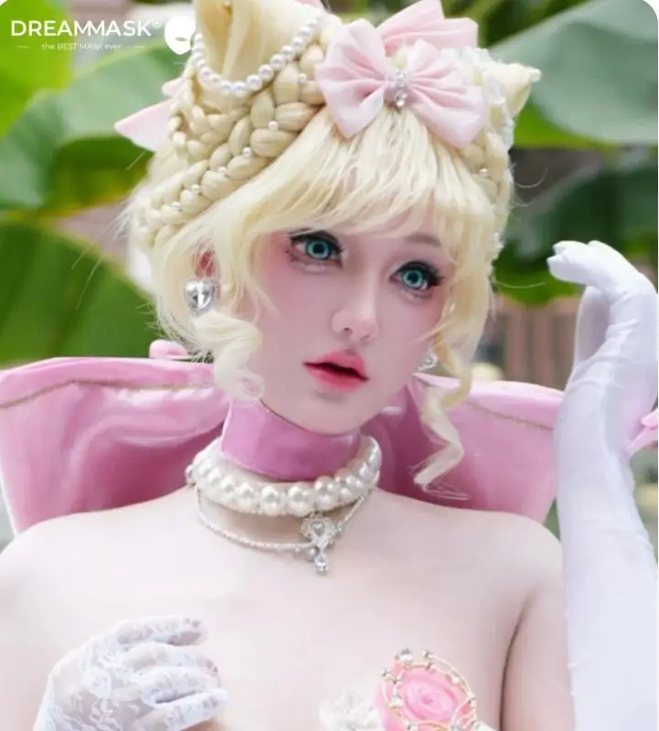 

(M33G1 Elsa Toodles Makeup)'Dreammask' Crossdressing Female Full Head Cosplay Transgender Kigurumi Male To Female Kig Doll Mask