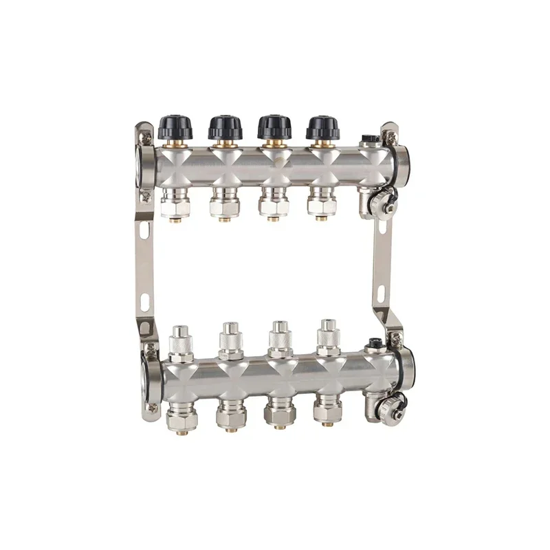 Manifold kit made of stainless steel bamboo for floor heating and radiant heating,including adapters for3/4 