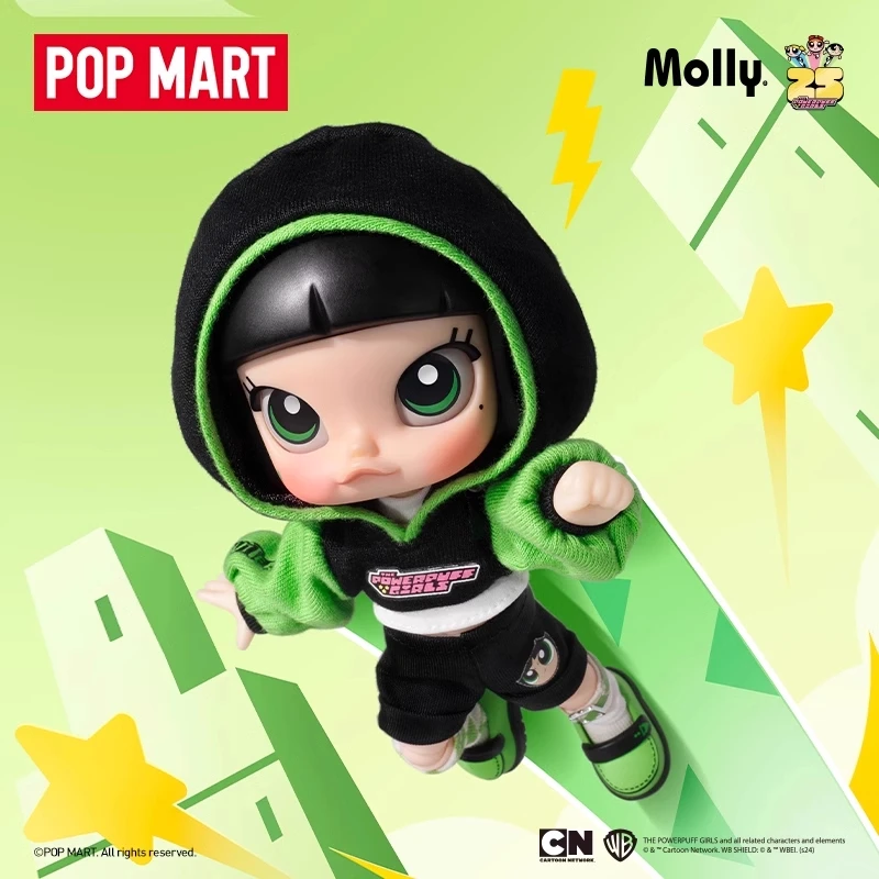 Echte Pop Mart Molly Powerpuff Girls Serie Bjd Blind Box Actionfigur Puppe Handgemacht Mystery Box Überraschungsgeschenk Weihnachtsgeschenke