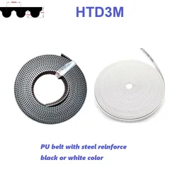 HTD 3M Open timing belt Polyurethane steel PU Synchronous belt htd 3m 9 10 12 15 Tooth Belt For Laser CNC