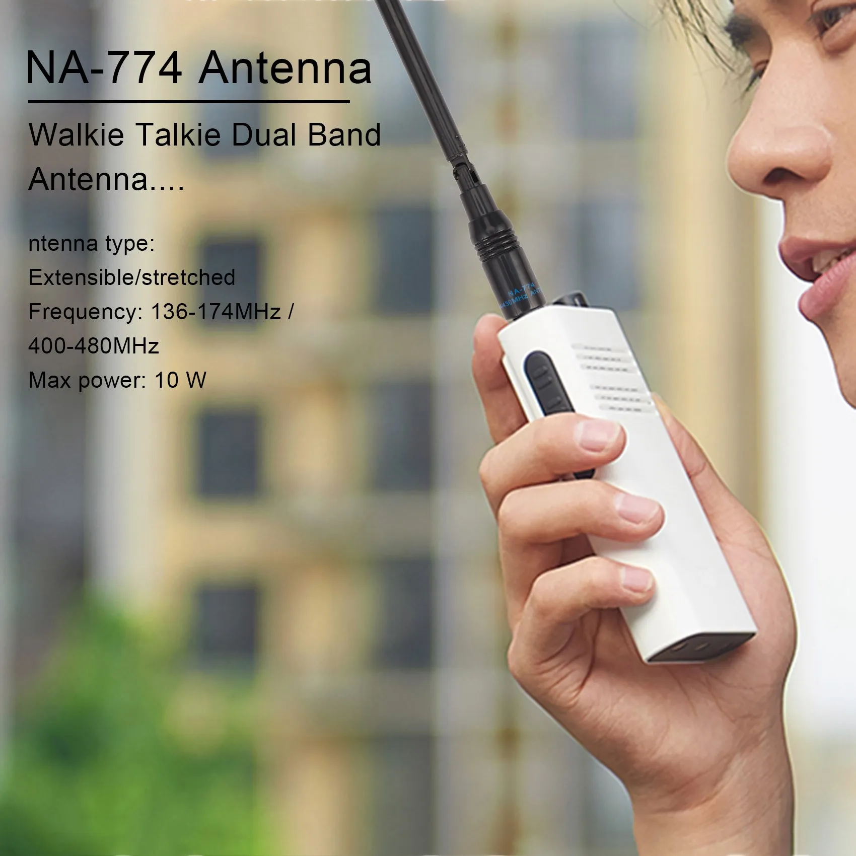 VHF UHF Nagoya NA-774 SMA-F Télescopique touristes Bande Antenne pour Baofeng Portable Radio UV-5R UV-5RE Plus UV-82 GT-3 Walperforé Talkie