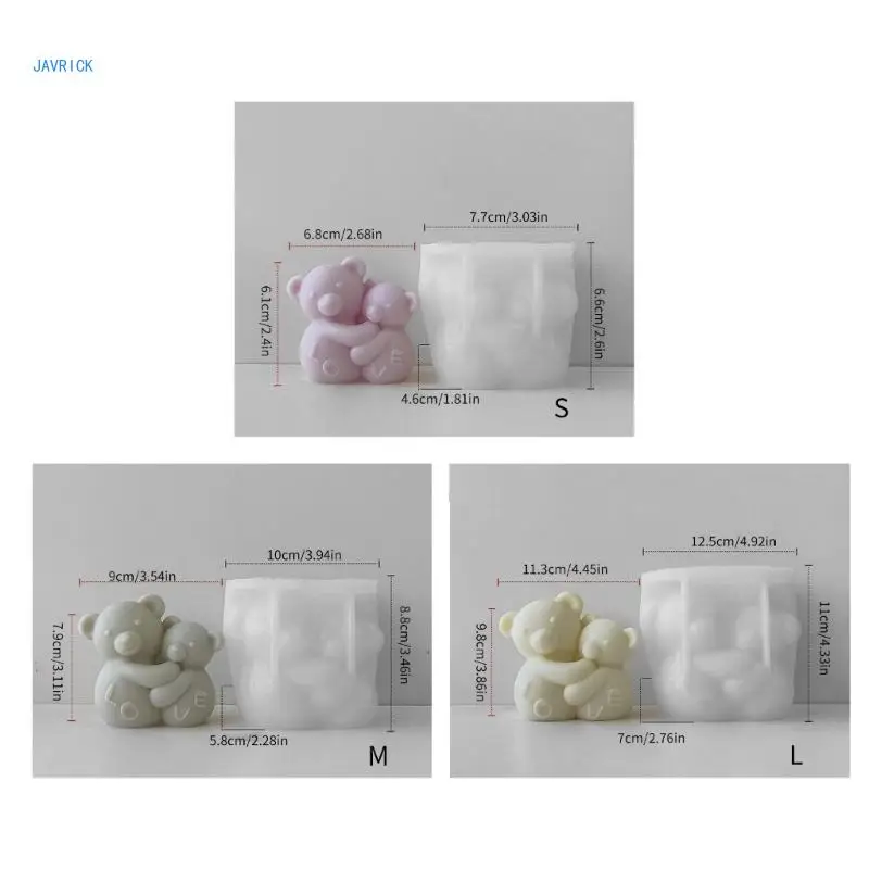 Hugging Bear Silicone Mold Scented Mould DIY Table Ornament Tool Nonstick