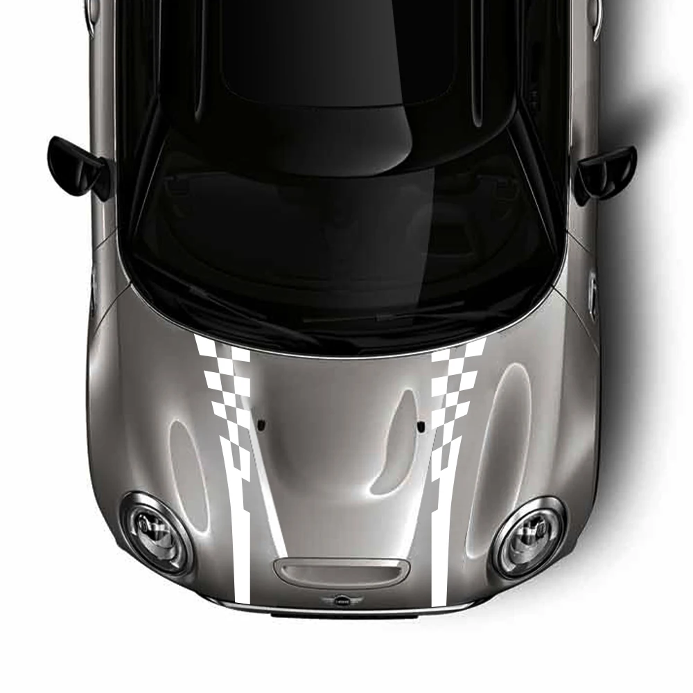 Комплект наклеек на крышку капота автомобиля для Mini Cooper S JCW F55 F56 R55 R56, водонепроницаемая виниловая пленка, автомобильные Внешние автомобильные аксессуары
