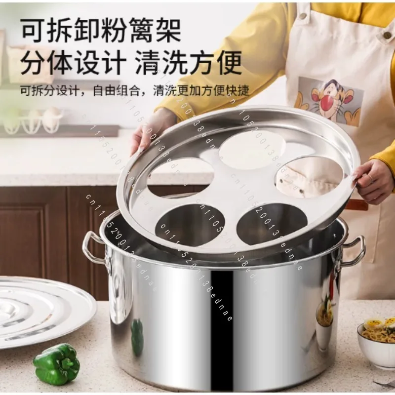 Stainless Steel Cooking Noodle Pot, Soup Bucket, Large Capacity, Induction Cooker, Stewed Soup