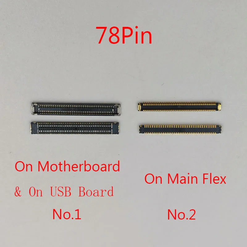 

10pcs 40 78 Pin LCD Display Screen FPC Connector For Samsung Galaxy M51 M515 M515F/S20 FE 5G G781 G781V/B USB Charging Port