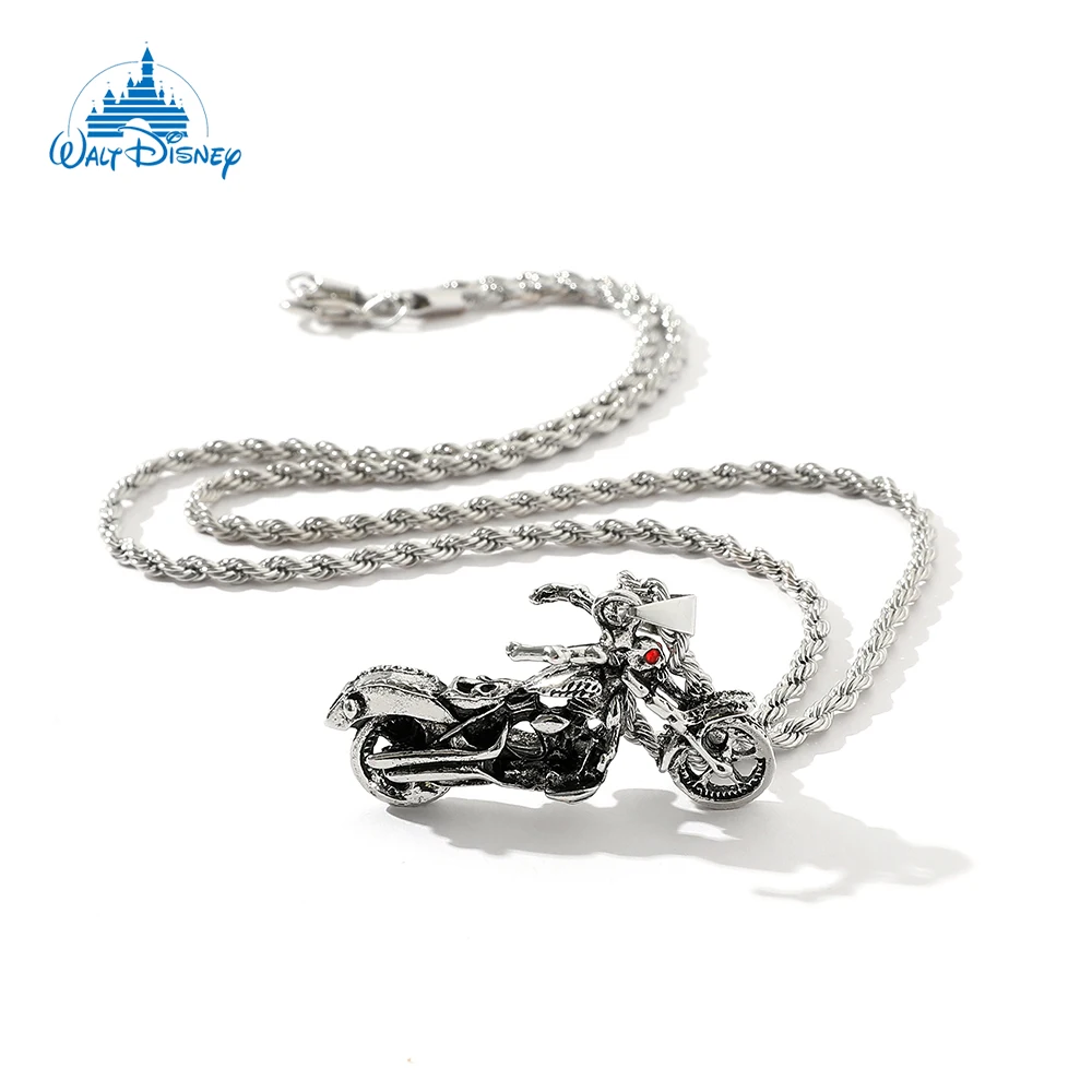 

Disney Religious Movie Ghost Rider Character Motorcycle Necklace Trend Superhero Johnny Blaze Pendant Necklaces Gifts For Fans