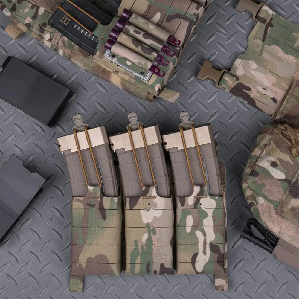 POSEIDON DEFENSE V5 PC Triple Mag Pouch Plate G-Buckle hook loop Holster 5.56 7.62 Airsoft AEG GBB Magazine Carrier