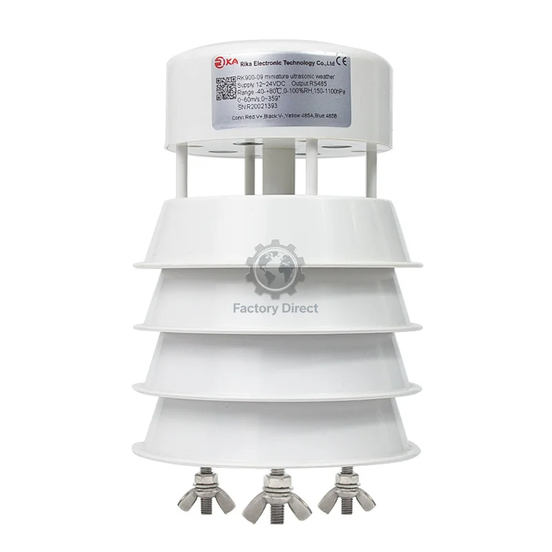 RIKA RK900-09 Factory OEM Weather Station Multifunctional Automatic Sensor with ABS+ Aluminum Alloy Includes Wind Speed Sensor