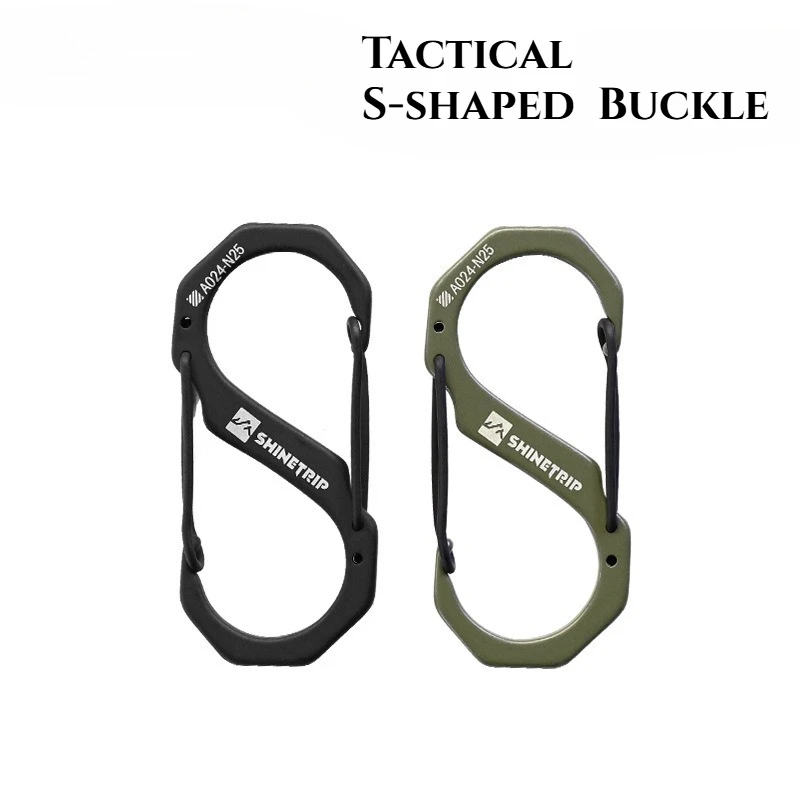 Juego táctico de mosquetón portátil S, llavero de doble cabeza, cierre, tamaño S/M/L, para acampar al aire libre, senderismo, mochila, Clips, herramientas de emergencia