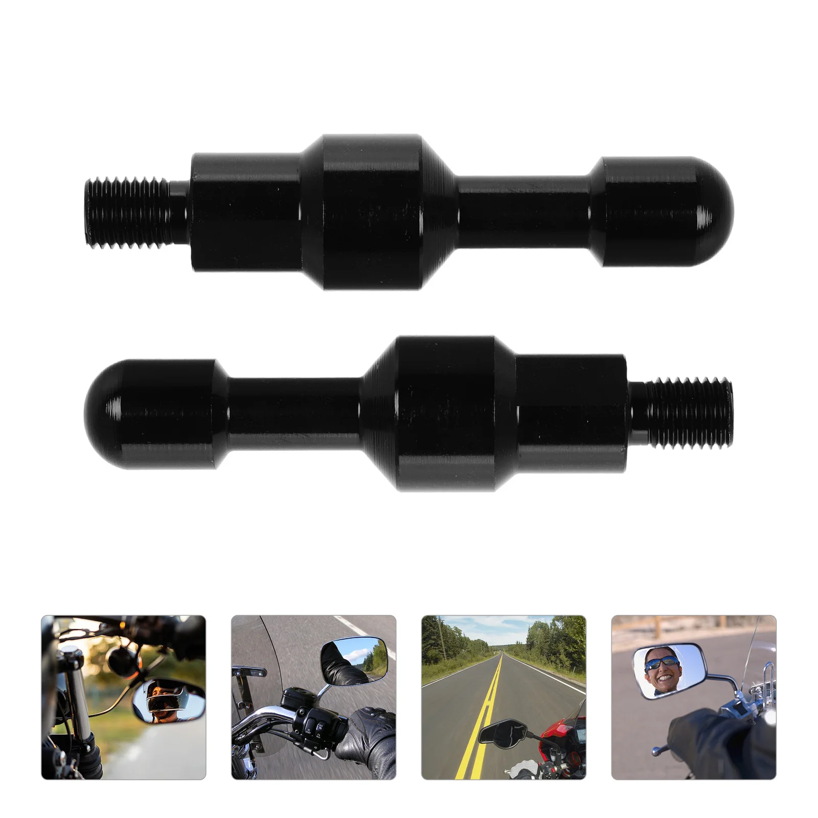

1 Pair Motorcycle Rearview Mirror Adapter 10Mm Aluminum Side Mirror Mount Riser Extended Screw Plug For Universal Bike