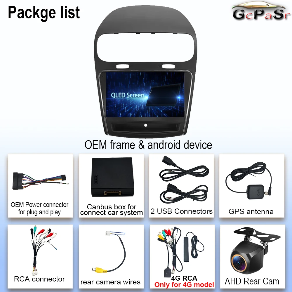 Car Radio For Dodge Journey JC 2011 - 2020 Android 15 Stereo Multimedia Player 5G wifi GPS Navigation Wireless Carplay HDR QLED
