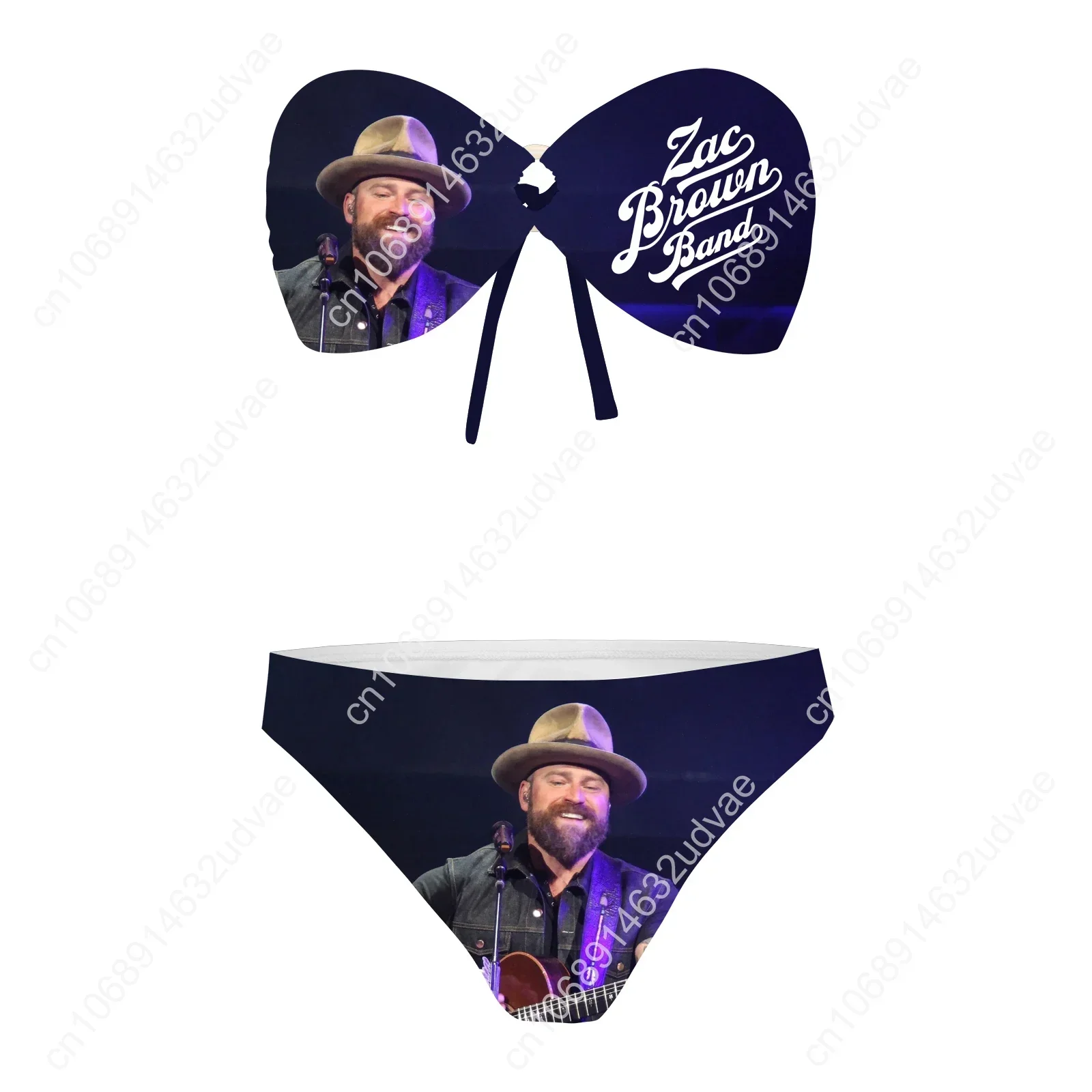 Zac Brown Strapless Swimsuit Womens Bathing Suits Personalized Fashion Swimwear Pool Party Sexy Bikini Customize Beachwear