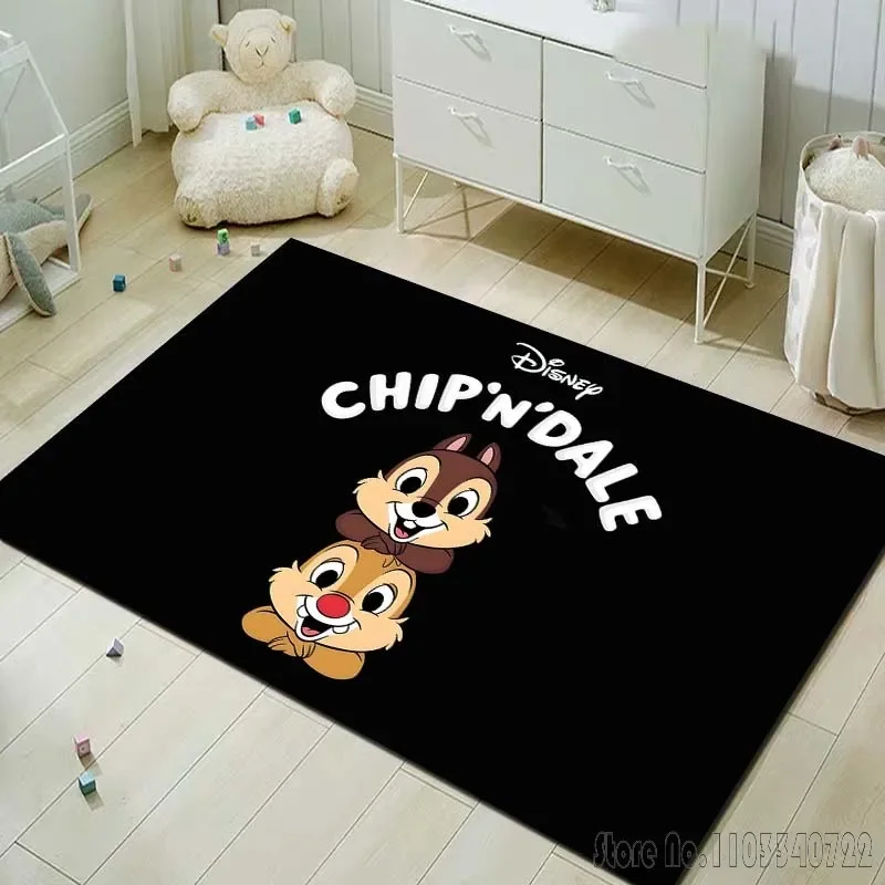 Disney chip 'n' dale impressão tapete para sala de estar quarto do miúdo decoração de casa área tapete antiderrapante sofá presente