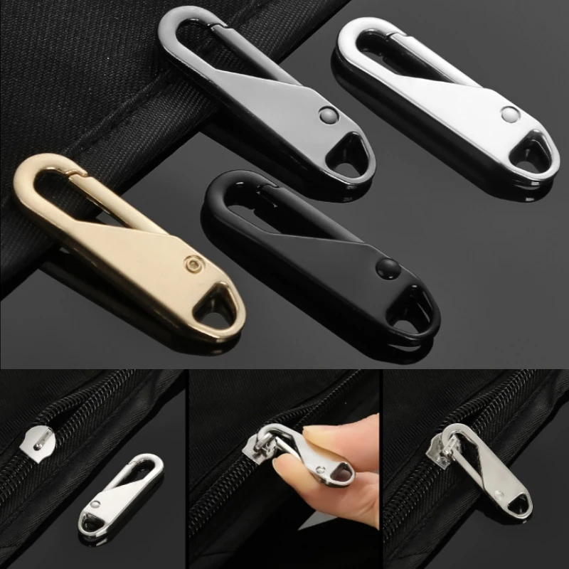 10Pcs Zipper Head Universal Instant Repair Kit Replacement for Broken Buckle Travel Bag Suitcase Zipper Head DIY Jewelry Crafts