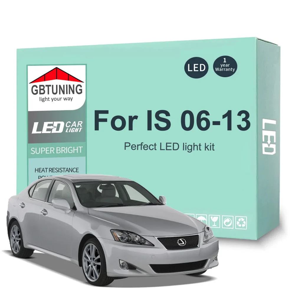 

15 шт. автомобильные аксессуары, светодиодный внутренний светильник Canbus для Lexus IS250 IS300 IS350 IS220D 2006 2007 2008 2009 2010 2011 2012 2013