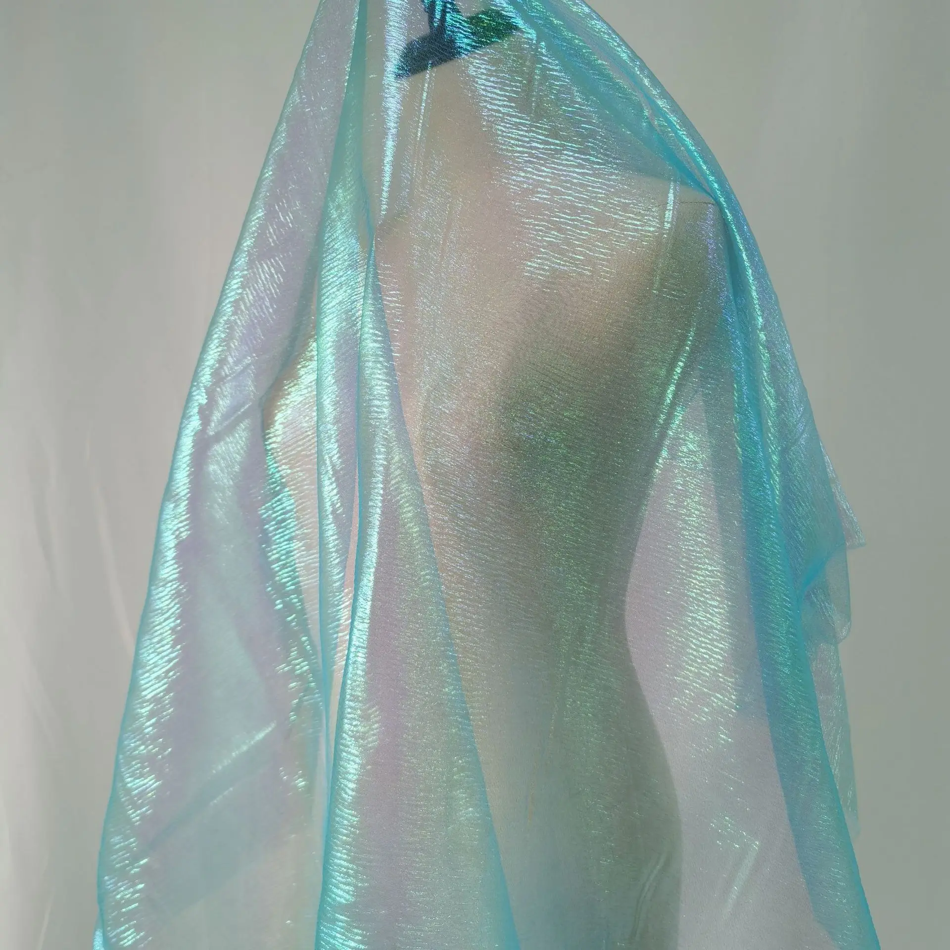 

Fluorescent Organza Fabrics Used In Fashion Women's Clothing Fabrics, Wedding Dresses, Sewing Stage Costume Designer Fabrics