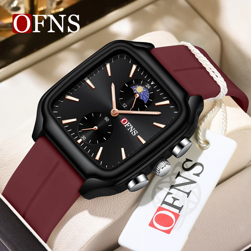 OFNS Top New 7504 Casual Women's Quartz Watch Multi functional Waterproof Moonphase Women's Quartz Watch 2025