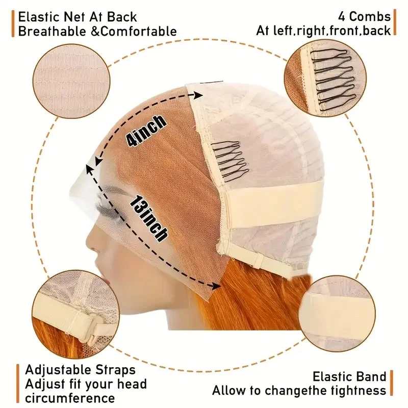 Pelucas de cabello humano de onda profunda, postizo de encaje Frontal transparente, 350 densidad, 13x6, 13x4