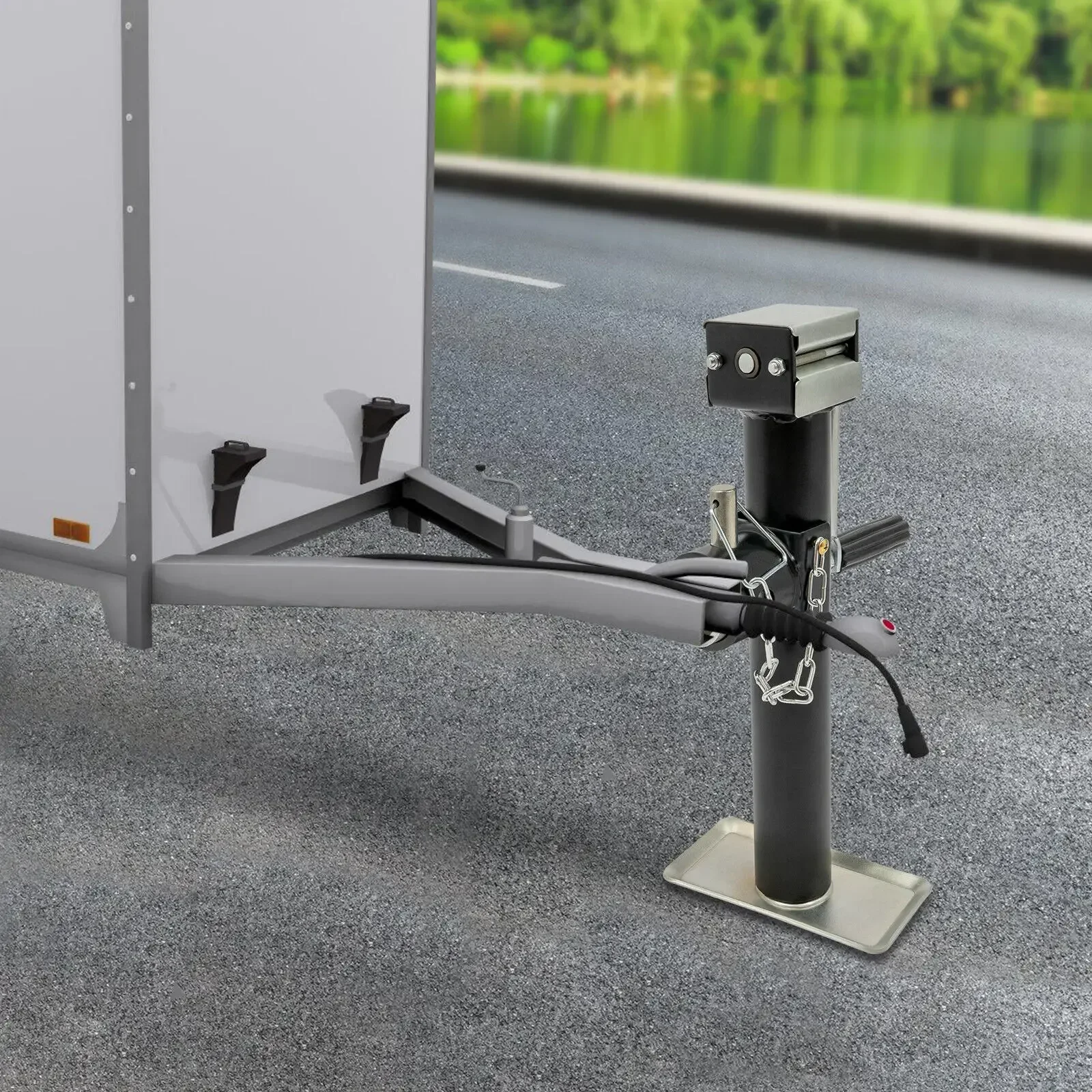 

Car Trailer Jack 1T 2204lbs Trailer Manual Trailer Jack Stand W/ Anti-slip Handle for Lifting RV Yacht Utility Trailer