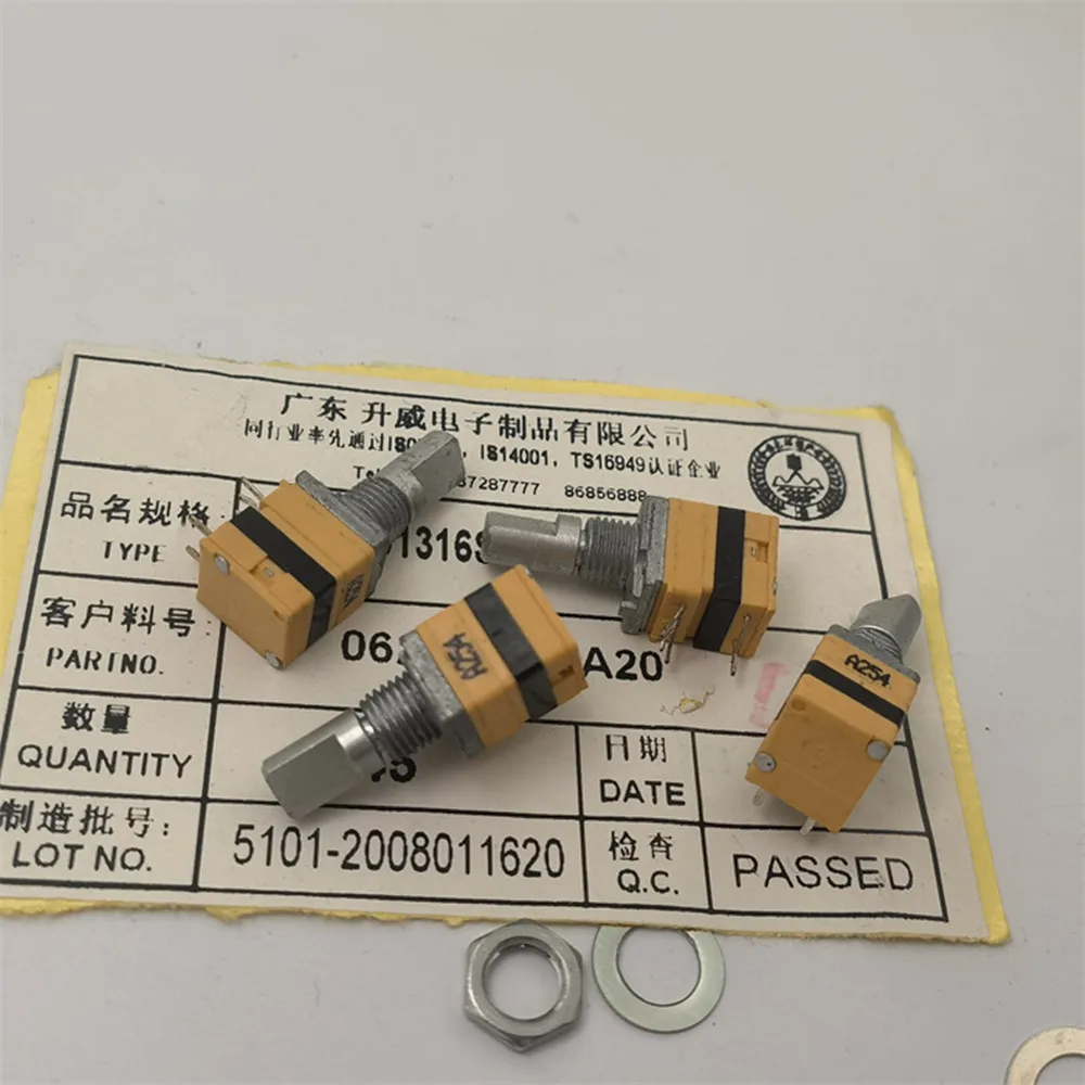 Original new 100% RK097N single potentiometer with press switch A254 A250K handle length 15MMF