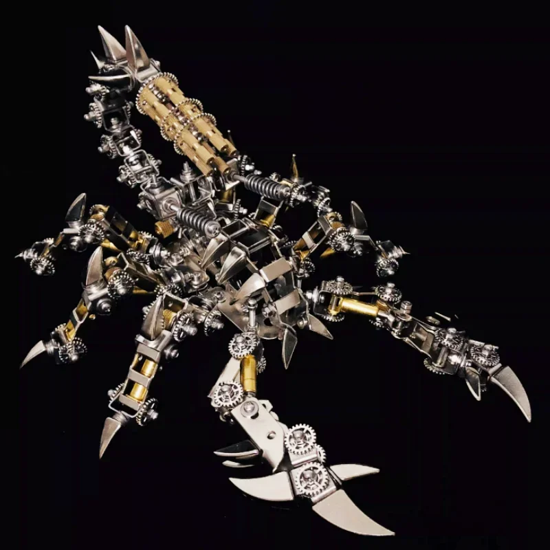 Puzzle 3D mechaniczna bitwa skorpion DIY montaż metalowy Model Punk Mecha zestawy do budowania modeli dla dorosłych zabawki dla dzieci prezent