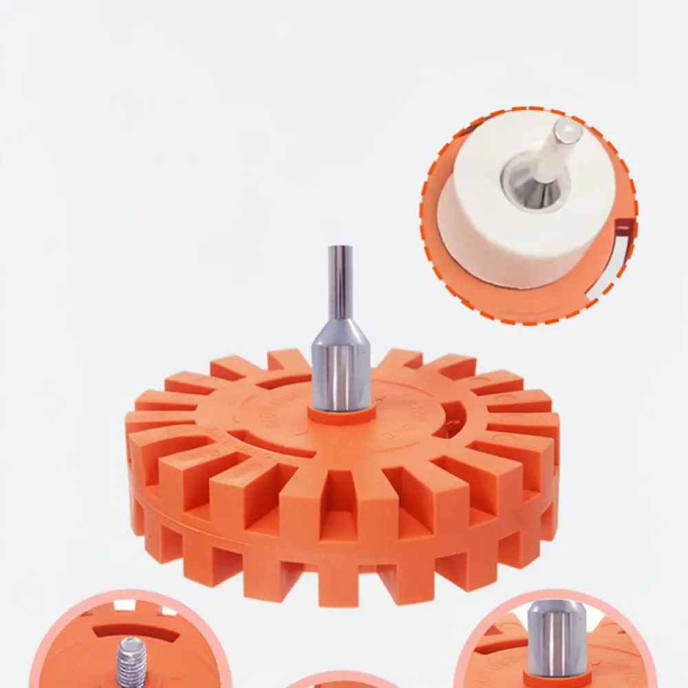 Car Paint Safe Adhesive Eraser Wheel For Sticker Decal Residue Removal Tool Durable Pneumatic Grinding Buffer Disc Accessory