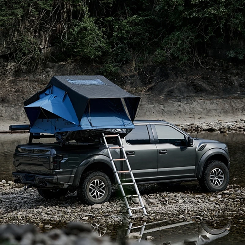 

Wholesale Price 2 Person Anti-Uv Hard Shell Car Waterproof Folding Roof Top Tents With Snap-On Ladder