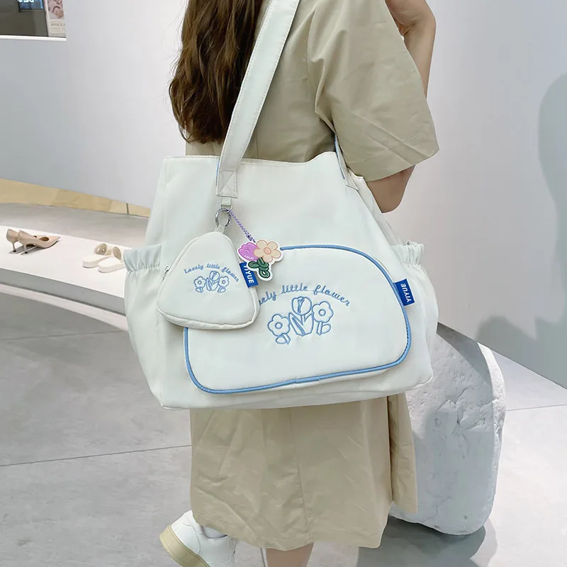 

Новая вместительная сумка через плечо для студентов колледжа, литературы, искусства, милый модный тренд, простая Высококачественная Студенческая сумка-тоут