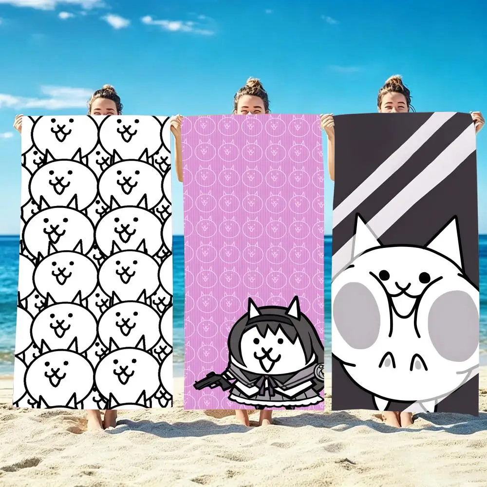 Battle Cats Towel Microfiber beach towel, quick-dry, sand-free, ultra-fine fiber, super soft.