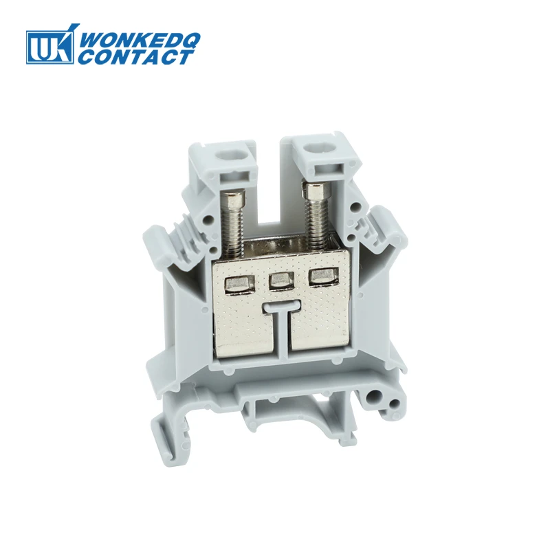 5Pcs UK16 Screw Connection 16mm² 2-Conductor Strip Cable Plug Wire Electric Connector Universal DIN Rail Terminal Block UK 16