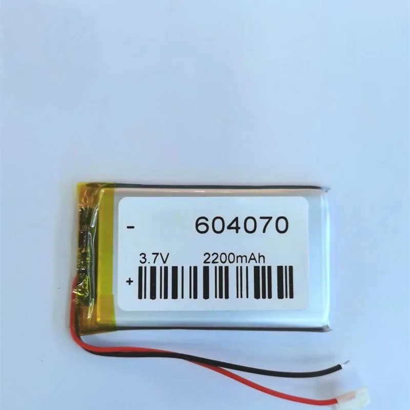 604070 Polymer Lithium Battery 2000mAh 3.7V for Walkie-talkie Video Doorbell Smart Alarm Clock