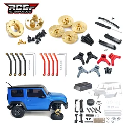 1/18 RC Car Body Shell Brass Counterweight Wheel Hub Combiner Shock Absorber Links Rod for 1/18 Kyosho MINI-Z 4x4 Jimny Upgrade