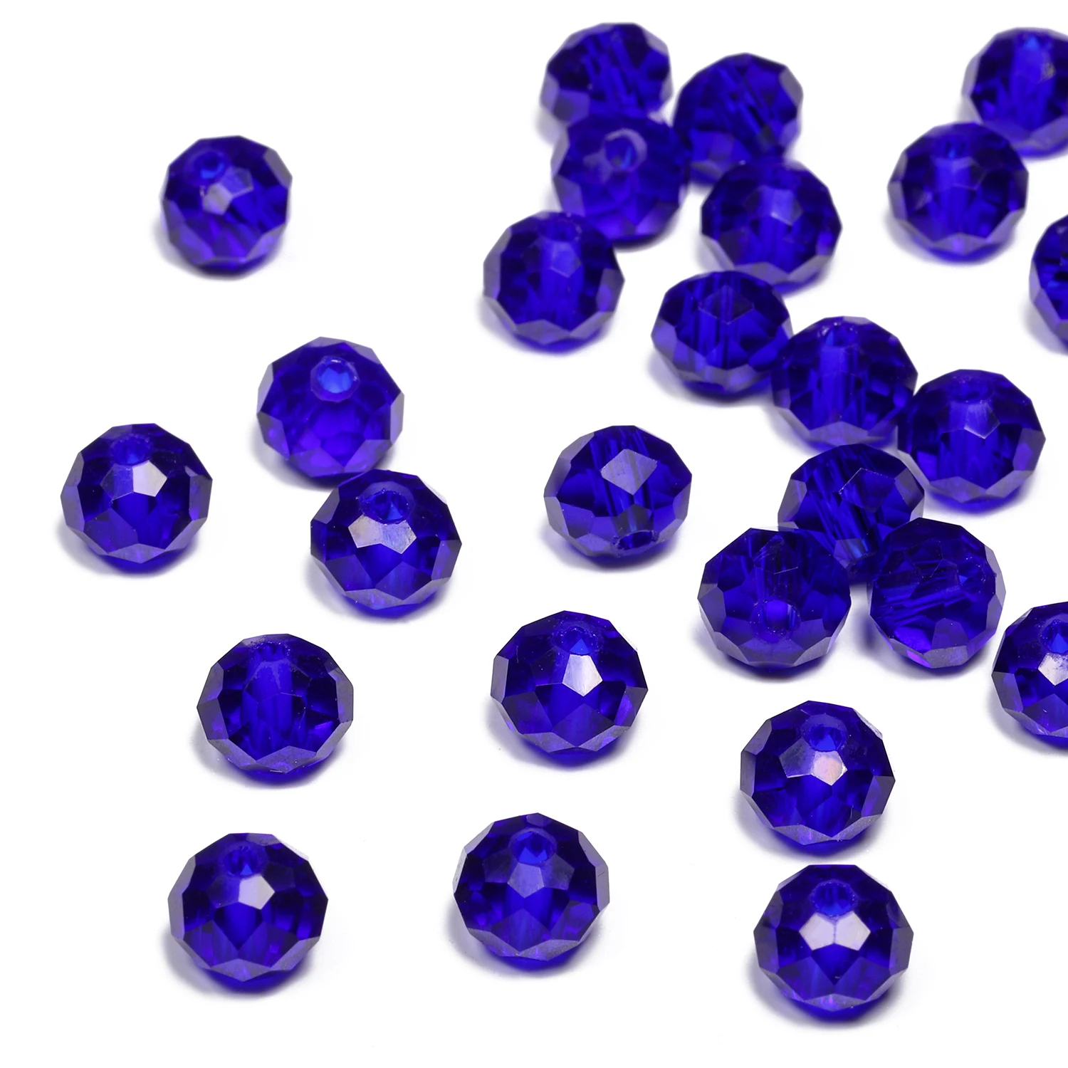 4 6 8 10 12mm Dark Blue Austria Crystal Glass Beads Faceted Rondelle Bead for Jewelry DIY Craft Making Garment