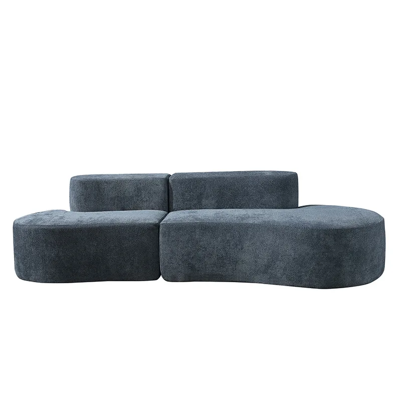 Vacuum compression special-shaped sofa, living room multi-person combination lamb wool sofa