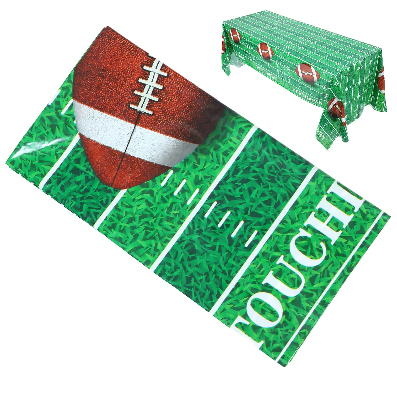 

Disposable Football Theme Tablecloth Rectangular PVC Party Table Cover Football Table Cloths for Parties Sports Decorations