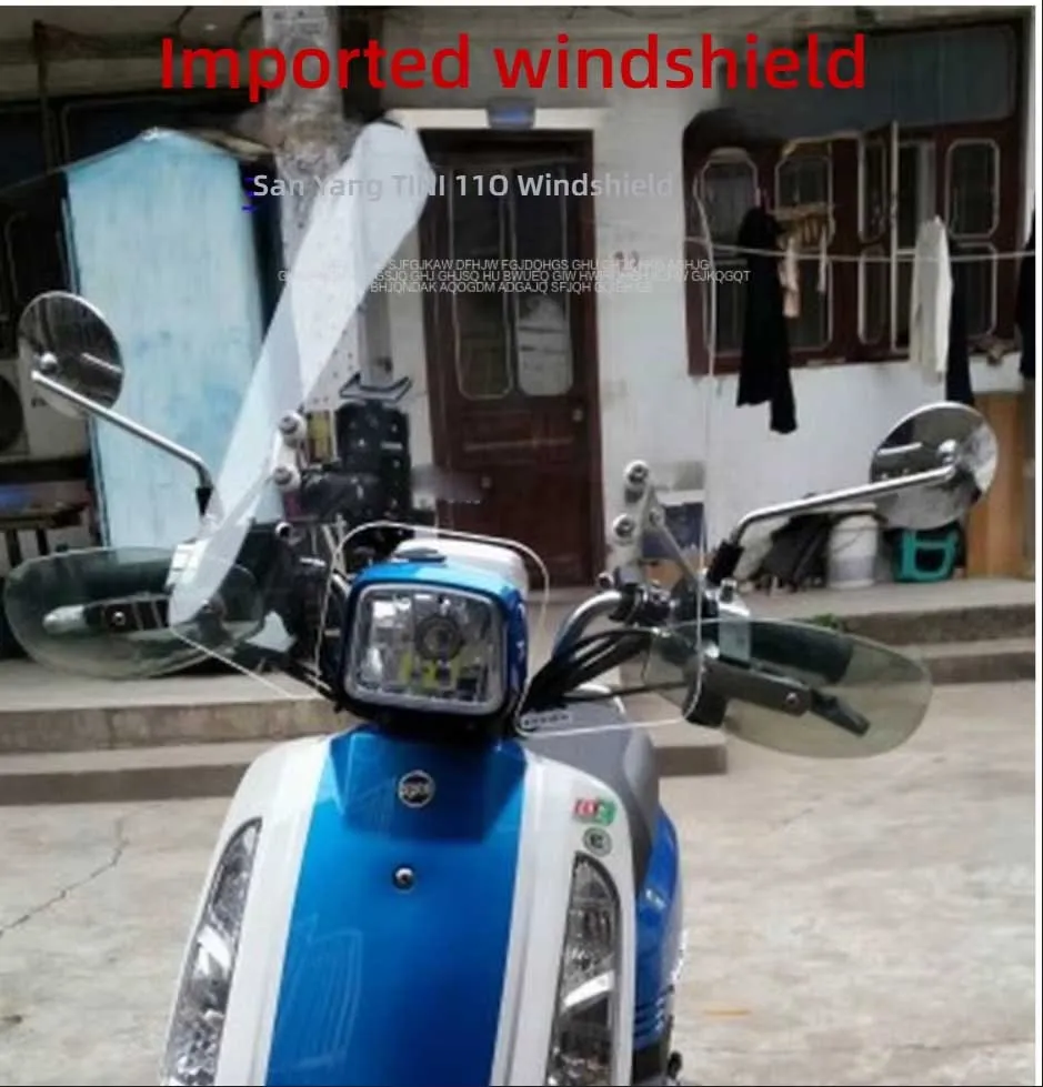 For SYM TINI110 windshield front windshield inlet glass with raised windshield chest protector glass