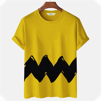 Stripe Checked Printed Summer Men's Round Neck T-Shirts Casual Short Sleeve Oversized Pullover Fashion Streetwear Men Clothing