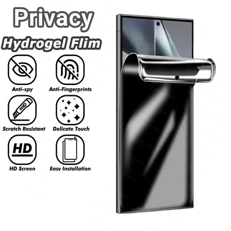 3Pcs Privatsphäre Hydrogel Film Für Xiaomi 17 Pro Max 15 14 12 Lite 5G 13T 14T 15T Screen Protector Ohne Fingerabdruck Entsperren