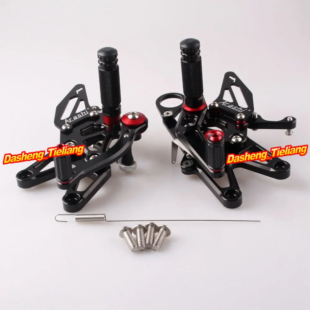 Black Motorcycle Adjustable Rearset Footrest Foot Pegs For BMW S1000RR 2009 2010 2011 2012 2013 2014/ S 1000RR 09 10 11 12 13 14