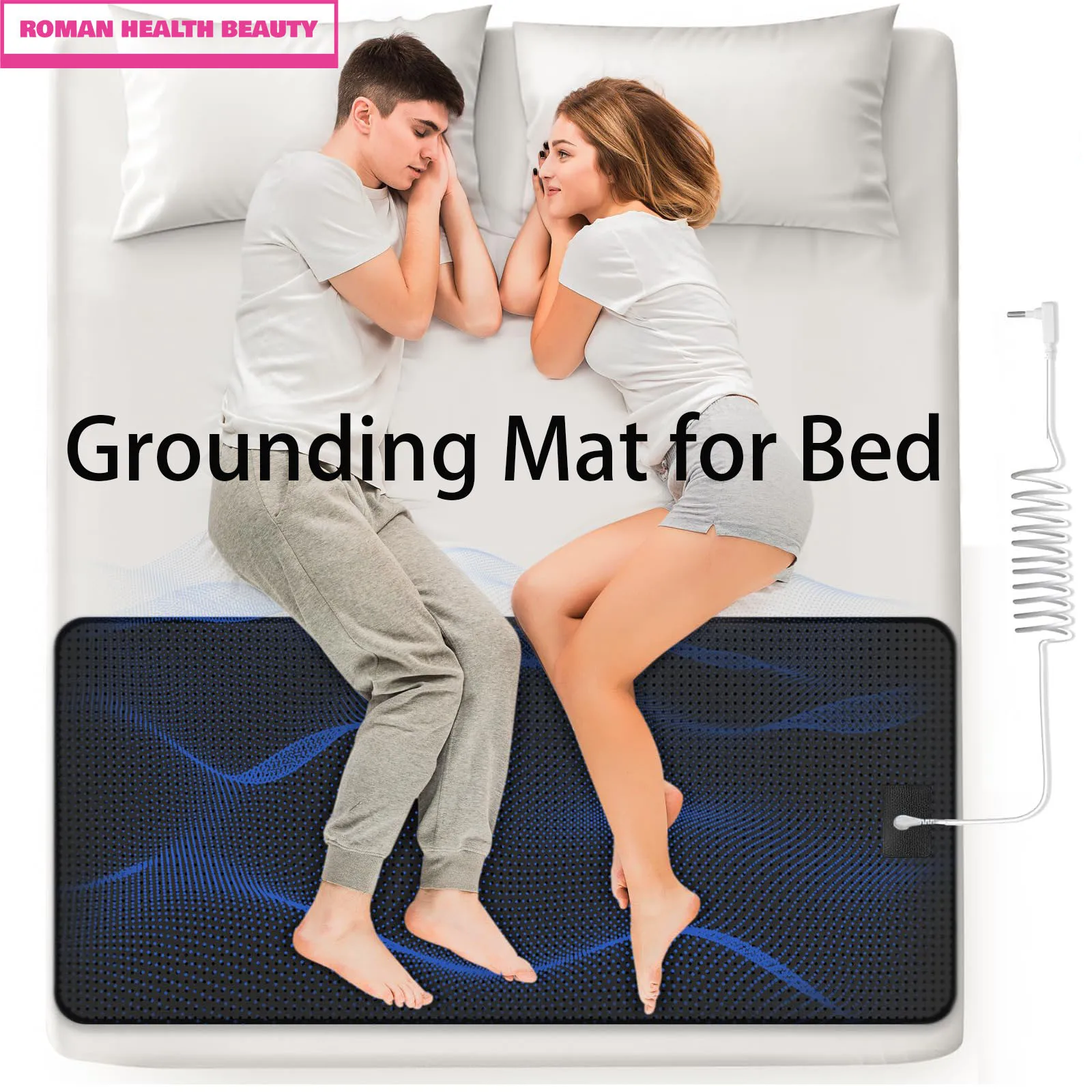 27×60 Grounding Mat with Grounding Wire, Improves Sleep, Promotes Blood Circulation, Balances Energy, Relieves Pain for Wellness