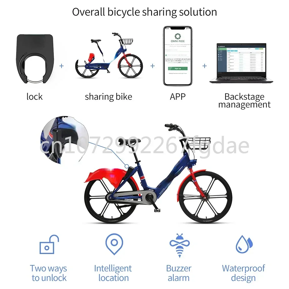 Lokalizator GPS ogrodzenia EV motorower elektryczny publiczny Ebike udostępnia Alarm Qr Code RFID NFC inteligentny System wypożyczania rowerów