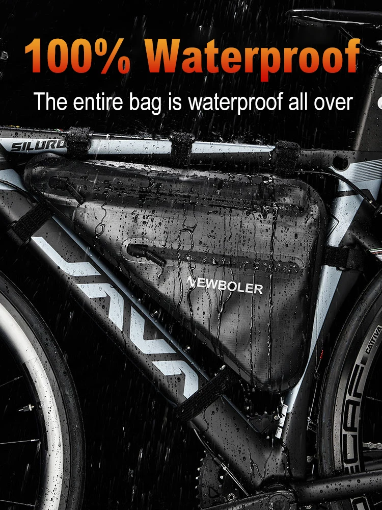 AliExpress NEWBOLER Bike Bicycle Bag Front Tube Frame Handlebar Waterproof Cycling Bags Triangle Pouch Frame