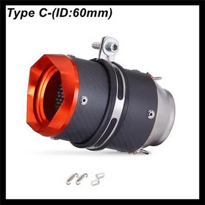 51mm 60mm Universal Motorcycle Exhaust Escape Moto Muffler for KTM RC 125 250 390 DUKE Z900 S1000RR CBR1000 MT09 MT07 Tmax530 R3 image 3