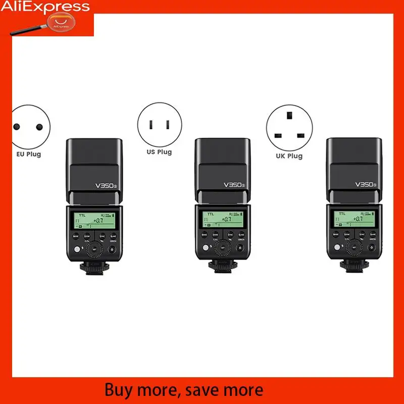 

A67Z Godox Flash V350 2.4G HSS TTL Wireless Master/Slave Camera Speedlite Flash For Canon Sony Nikon Olympus Fuji EU Plug