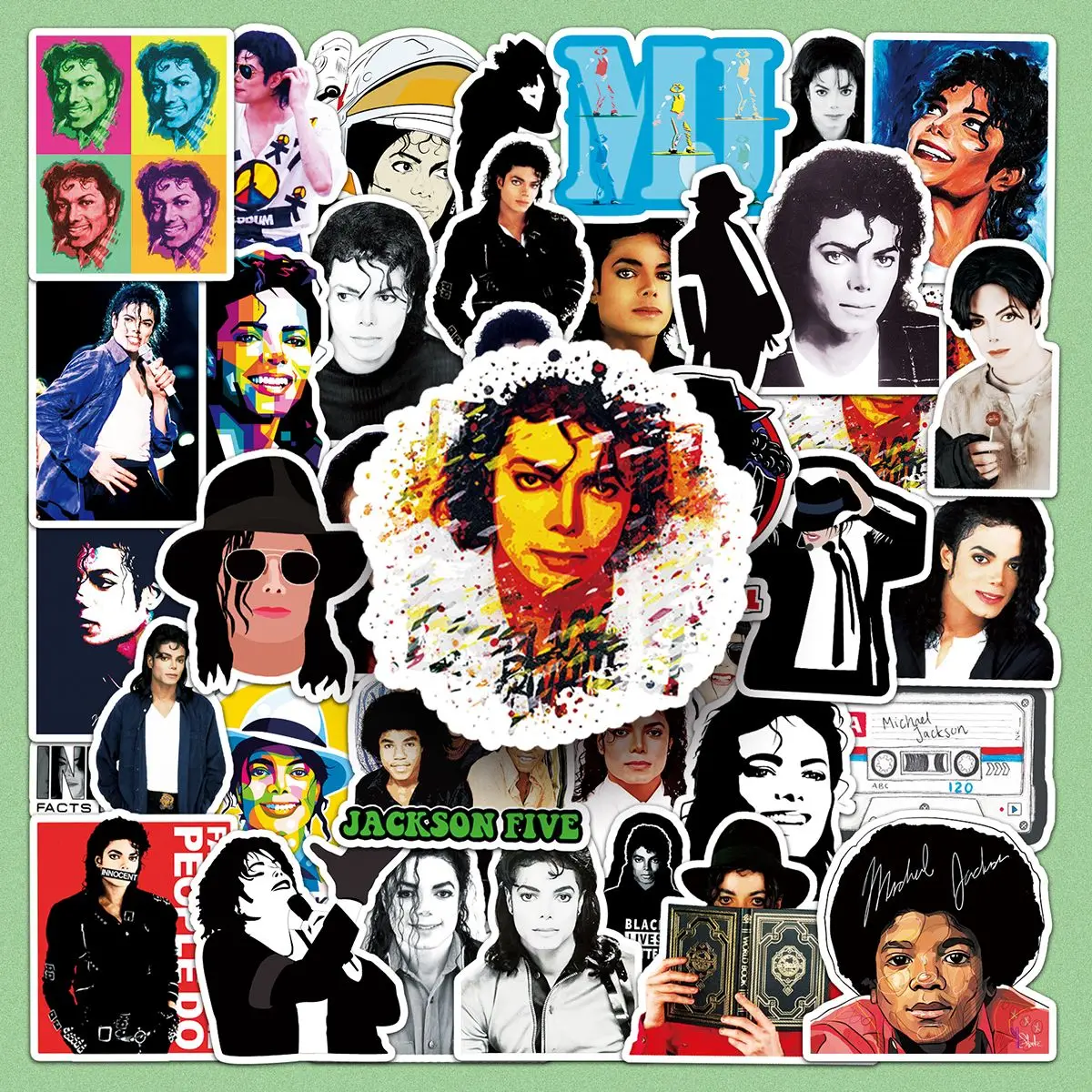 Michael Jackson Kreative Star-Graffiti-Aufkleber für Notizbücher und Skateboards – Coole Sticker mit Persönlichkeit