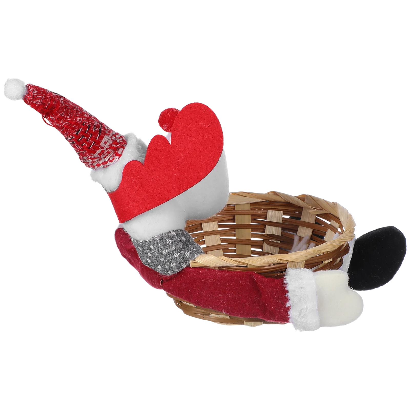 

Christmas Present Basket Reindeer Style Candy Bowl Snack Holder Xmas Treats Serving Dish Table Decoration Candy Basket